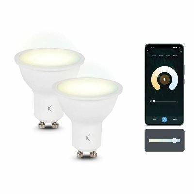KSIX  Pack de 2 Ampoules Intelligentes Smartled - CCT - 5,5W - GU10