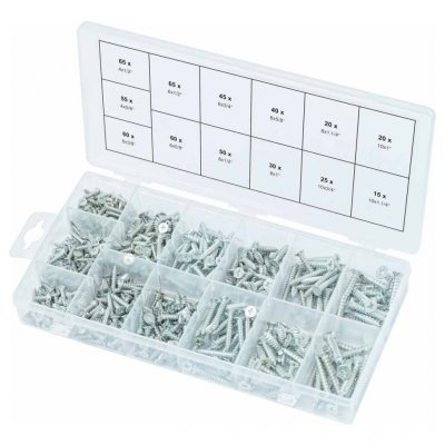 KS TOOLS KSTools 970.0430 Assortiment de Vis Autotaraudeuses Bois 550 Pcs