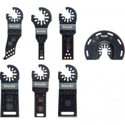 KWB Set universel, de 7 pi&egrave;ces dans une mallette en aluminium - 708000