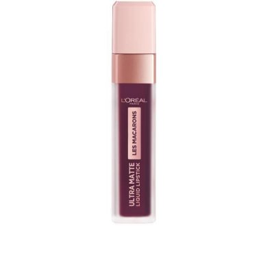 L OREAL PARIS L'Or&eacute;al Les Macarons Rouge &agrave; L&egrave;vres Liquide Mat 830 Cassis Crush 1pc