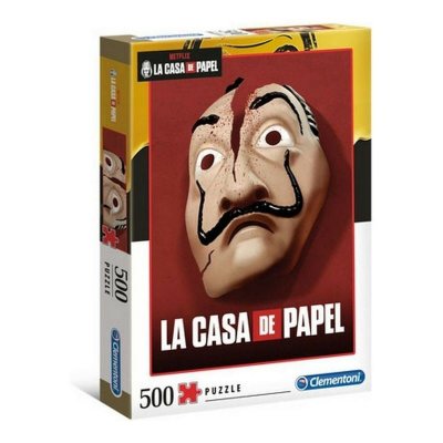 CLEMENTONI La casa de papel - puzzle masque (500 pi&egrave;ces)
