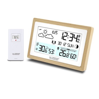 LA CROSSE TECHNOLOGY  Station m&eacute;t&eacute;o avec contour bois WS6282
