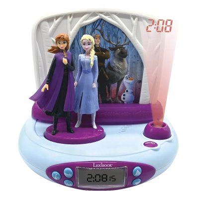 LEXIBOOK La Reine des Neiges 2 - Radio R&eacute;veil Projecteur