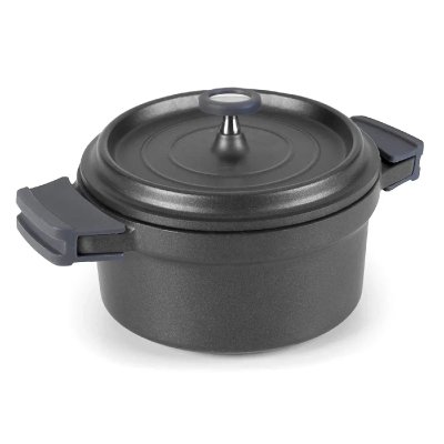 LACOR  Cocotte ronde 20 cm Noire - Fundicion