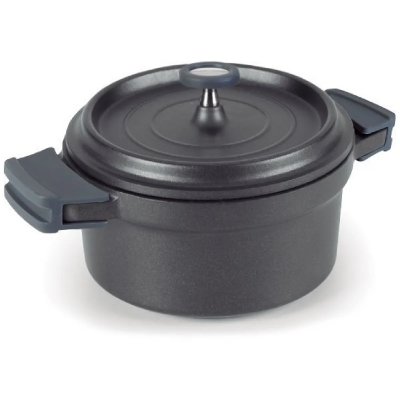 LACOR  Cocotte ronde 24 cm Noire - Fundicion