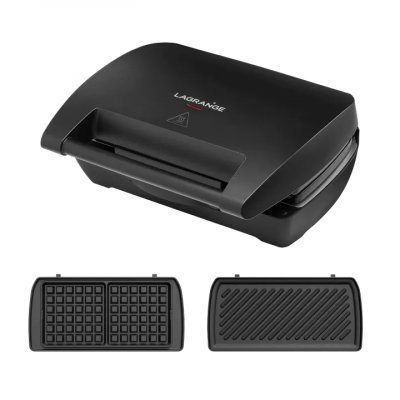 LAGRANGE - Gaufrier - 900W - Noir