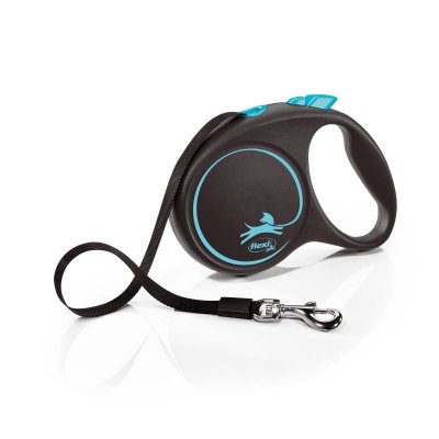 FLEXI Laisse Design Noir Laisse Design Noir Bleu/Bleu L 