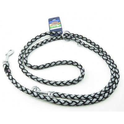 TRIXIE Laisse r&eacute;fl&eacute;chissante noire Cavo pour chien 200 cm x 12 mm