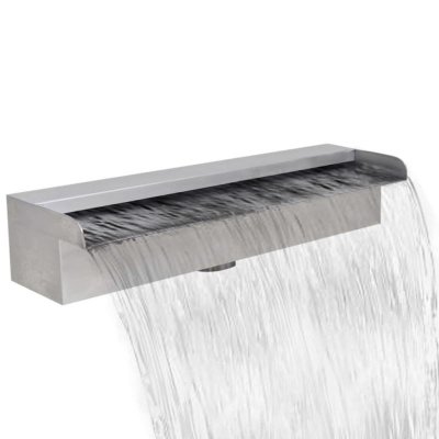 VIDAXL Lame d'eau rectangulaire 45 cm Acier inoxydable pour piscine