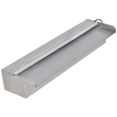 VIDAXL Lame d'eau rectangulaire &agrave; LED 45 cm en acier inoxydable pour piscine