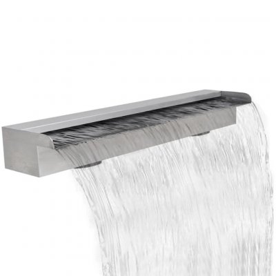VIDAXL Lame d'eau rectangulaire pour piscine Acier inoxydable 90 cm