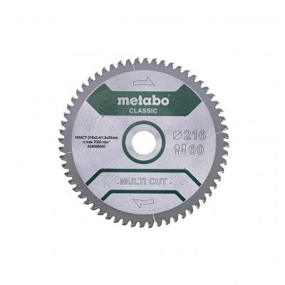 METABO Lame de scie circulaire 216x30, 60 FZ/TZ 5&deg; neg  - 628066000