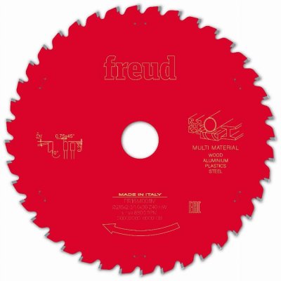 FREUD Lame de scie circulaire multi-mat&eacute;riaux 40 dents D216mm -  - F03FS09887