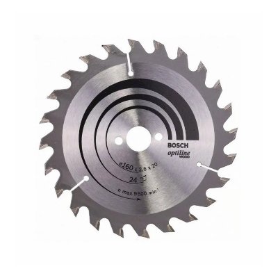 Lame de scie circulaire Optiline Wood 165 x 30/20 x 2,6 mm, 24 1pc
