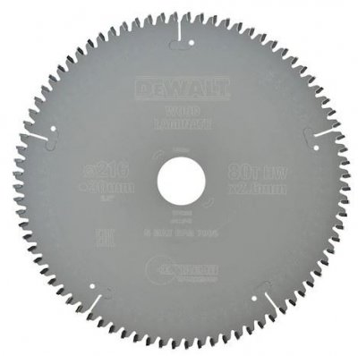 DEWALT Lame de scie stationnaire  bois - &Oslash;216 mm - 80 dents - DT4286