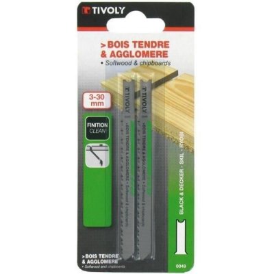 TIVOLY Lame scie sauteuse bois - Black&Decker - 