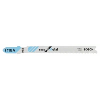 BOSCH Lames de scie sauteuse  T 118 A Basic pour le m&eacute;tal