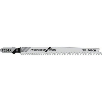 BOSCH Lames scie sauteuse progressor for wood T234X sachet de 5 