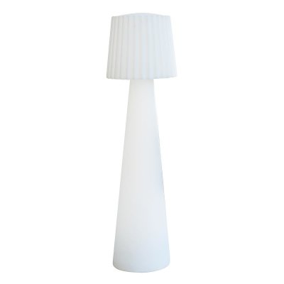 LUMISKY Lampadaire ext&eacute;rieur sans fil LADY Blanc Polypropyl&egrave;ne H110CM