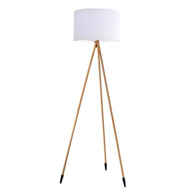 LUMISKY Lampadaire ext&eacute;rieur sans fil Poly&eacute;thyl&egrave;ne Bois clair H155CM