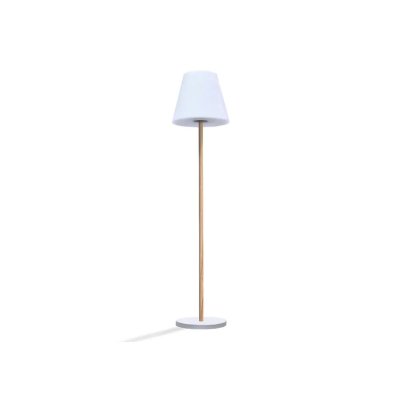 LUMISKY Lampadaire lumineux solaire STANDY WOOD SOLAR Bois clair M&eacute;tal H150cm