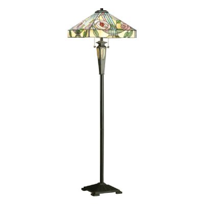 TIFFANY Lampadaire willow, verre et r&eacute;sine
