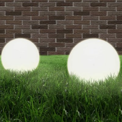 VIDAXL Lampe &agrave; led sous forme de boule 2 pcs Sph&eacute;rique 40 cm pmma  n/a