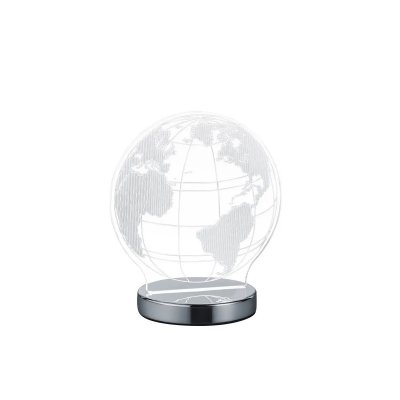 DEFIBRICO Lampe &agrave; poser chrome globe led dimmable l17 cm trio lighting