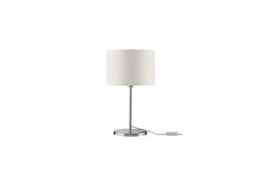  Lampe &agrave; poser tessa - 40w - e14 - sans ampoule - dimmable - cr&egrave;me/acier bross&eacute;