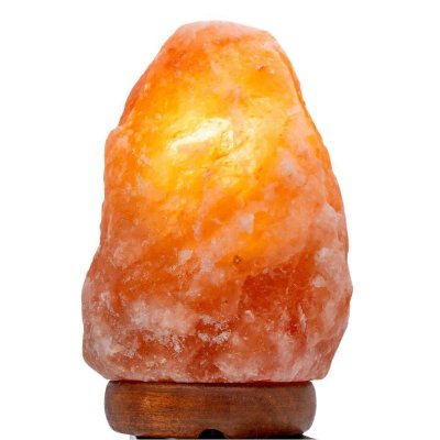 BIOELEMENTS LAMPE CRISTAL DE SEL 1-2 kg avec socle en bois