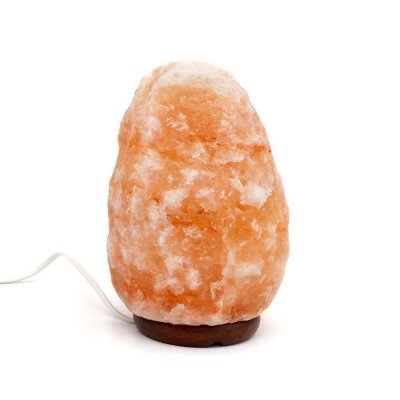 BIOELEMENTS Lampe cristal de sel 3-4 kg avec socle en bois