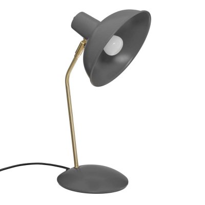 ATMOSPHERA Lampe de bureau en m&eacute;tal Gris H 38 cm