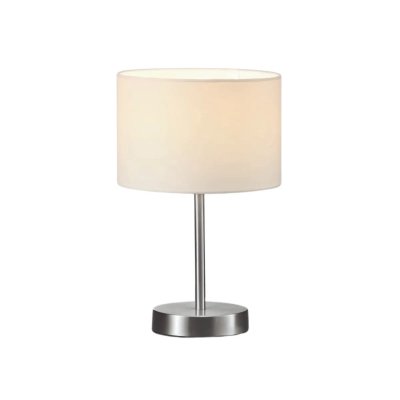 TRIO Lampe de table h&ocirc;tel m&eacute;tal blanc abat-jour &oslash;20 cm  lighting