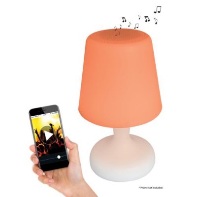 LEXIBOOK Lampe Enceinte Bluetooth, design, pvc blanc pour haut-parleur, DECOTECH