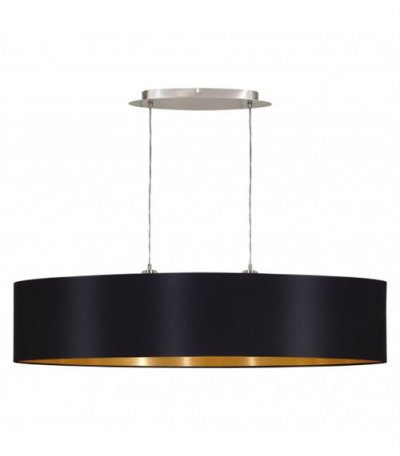 EGLO Lampe pendante noire maserlo 100 cm