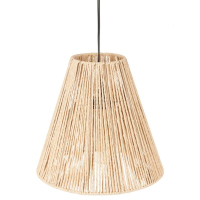 ATMOSPHERA Lampe suspension m&eacute;tal ""cordes"" 27cm beige