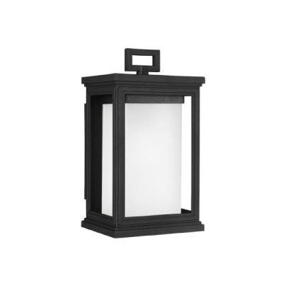 FEISS Lanterne Rosco, 29.3 cm, noire, verre opale, IP44