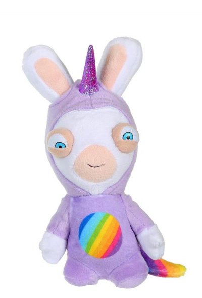 GIPSY LAPINS CRETINS Peluche Licorne Lapicorne Sonore Mauve - 18 cm