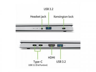 ACER Laptop  Aspire Go 15 Ag15-21p 15,6"" Full Hd Argent 128 Go Ssd 