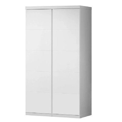 VIPACK LARA Armoire 2 Portes Laqu&eacute;e Blanche
