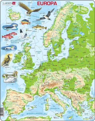 LARSEN  casse-t&ecirc;te Maxi G&eacute;ographie : Europa87 pi&egrave;ces