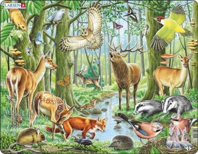 LARSEN  puzzle puzzle Maxi Europese bossen40 pi&egrave;ces 