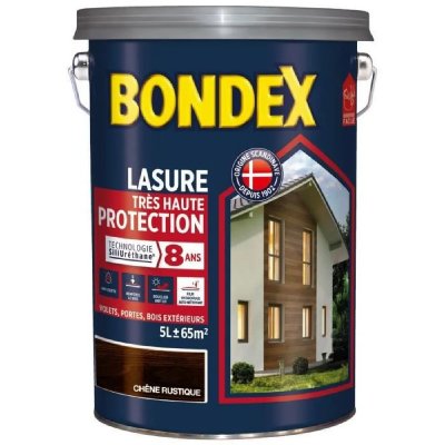 BONDEX Lasure Haute Protection 8 Ans,  - Ch&ecirc;ne Rustique Satin, 5L