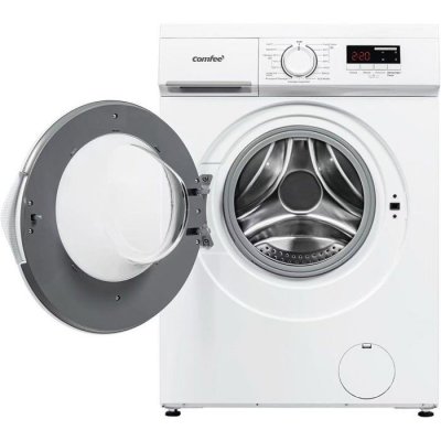 COMFEE Lave-linge hublot - 8 kg - Vapeur - 1400 trs/min - Smart Moteur Inverter - Classe A - Blanc