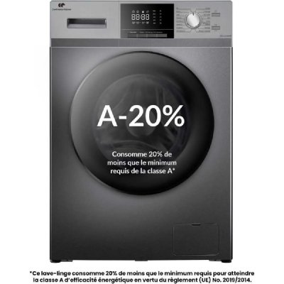 CONTINENTAL EDISON Lave-linge hublot - - CELL12140ISP - 12kg - Induction - 60 cm - 1400 trs/min - Silver