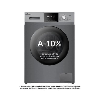 CONTINENTAL EDISON Lave-linge hublot - CELL8140IS1 - 8kg - Moteur induction - 60 cm - 1400 trs/min - Silver