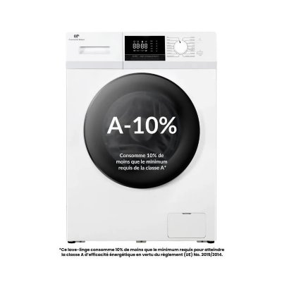 CONTINENTAL EDISON Lave-linge hublot - CELL8140IW1 - 8kg - Moteur induction - 60 cm - 1400 trs/min - Blanc
