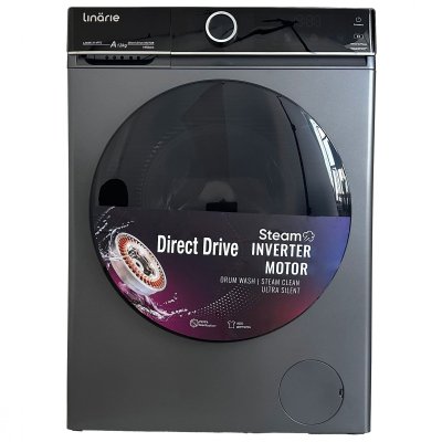 LINARIE Lave-linge hublot LJWM1214FTG Gris 12kg 1400 tours moteur Direct Drive 14 programmes