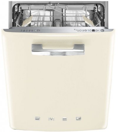 SMEG Lave vaisselle encastrable 60 cm Ann&eacute;e 50 cr&eacute;me STFABCR3