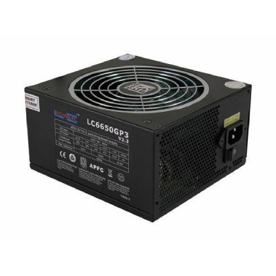 LC POWER Lc6650 v2.3 650 watts 230 v atx 20+4 broches noir
